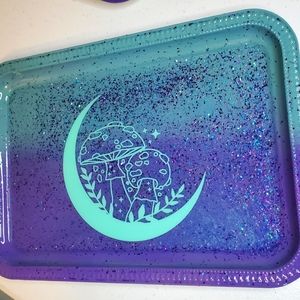 RAW like Mystic Mushroom Decorative Makeup Rolling Tray Cannabis
